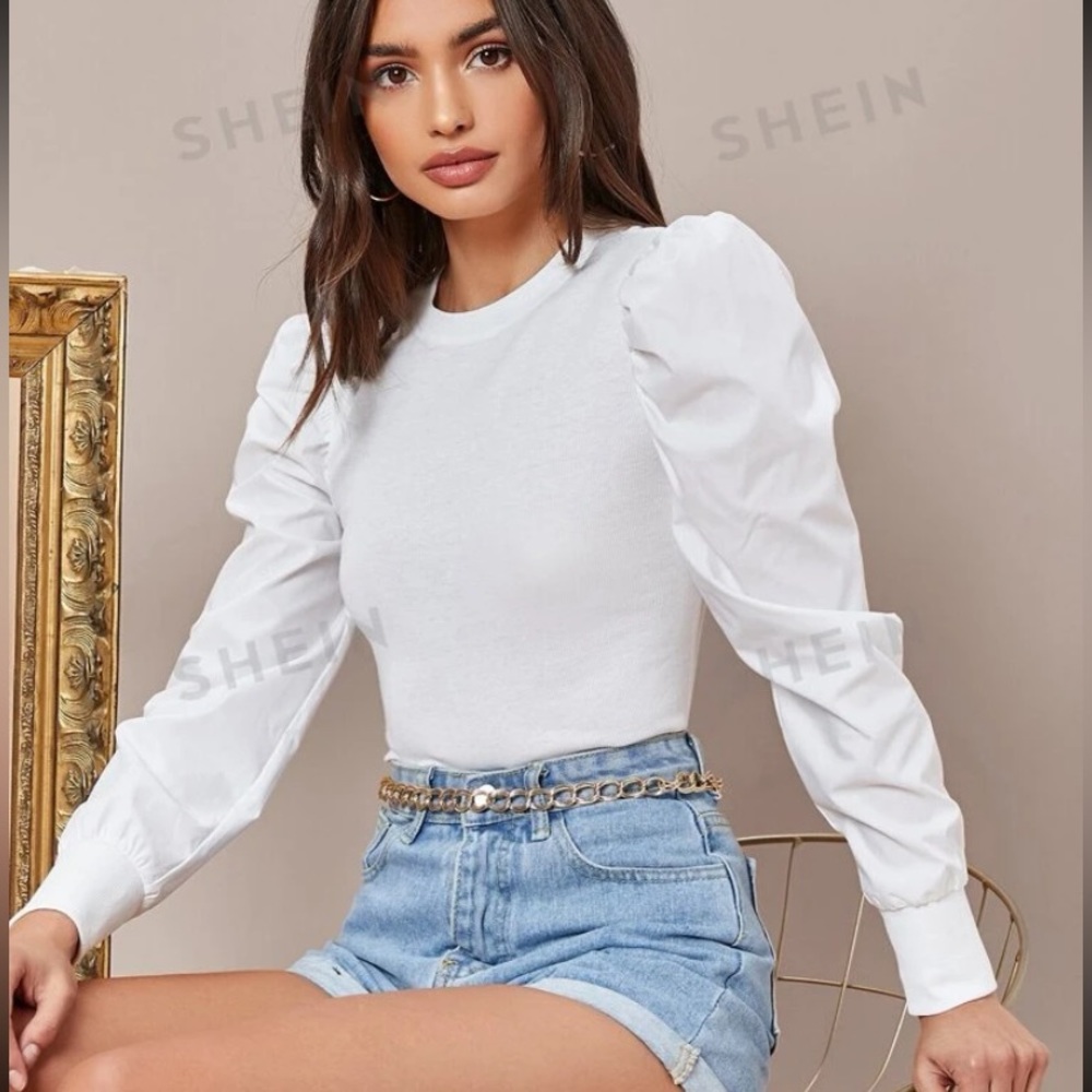 Long sleeve white top